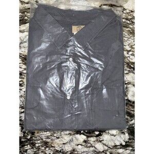 Haband Travelers Western Short Sleeve Dark Grey Button Shirt Men Size 3X~NEW!